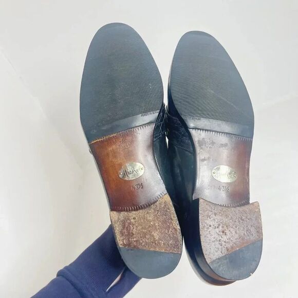 Michel Black Crocodile Leather Loafers With Tassel Size 9.5 US main image 4